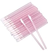 G2Plus 100PCS Glitter Crystal Lip Brush, Disposable Lip Brushes Lip Gloss Applicators Lipstick Gl...