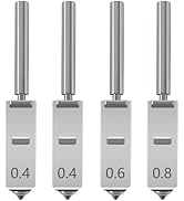 HzdaDeve 4PK 0.4MM 0.6MM 0.8MM Integrated Hardened Steel Nozzles for Kobra S1 Max Combo Quick-Swa...