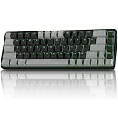 TMKB T68 60% Wireless Mechanical Gaming Keyboard, Tri-Mode BT5.0/2.4GHz/USB-C with Red Linear Swi...