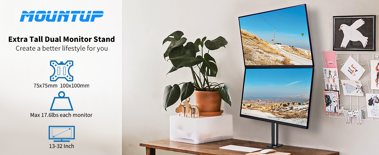 dual monitor mount