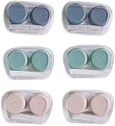 YKuzLx 6 Pack Contact Lens Case, Portable Contact Case with Applicator Tool Tweezer, for Travel O...