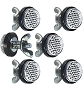 White Reflector Motorcycle License Plate Bolts and Nuts