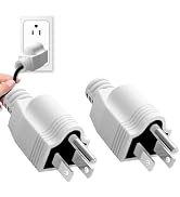2Pcs NEMA 5-15p Replacement Plug 3 Prong, Male Plug end Replacement 3 Prong, Straight Blade Conne...
