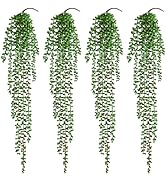 Waipfaru 4Pcs Artificial Hanging Plants, Fake Vines Fake Hanging Plants for Outdoors UV Resistant...