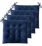 ELFJOY 4 Pack Chair Cushions for Dining Chairs Chair Pads Cushion for Kitchen Office Tufted Squar...