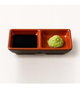 JapanBargain 2395, Japanese Style Soy Sauce Melamine Dishes Dipping Bowls, Red and Black Color, T...