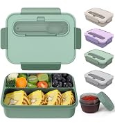 Caperci Bento Box Adult - 50 oz Large Lunch Containers for Adults and Teens, 4-Compartment Bento ...