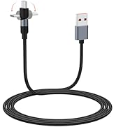 Gneinour 180°Rotating USB-C to USB-A Cable Compatible with iPhone 15/16/17/Pro/Plus/Pro Max, MacB...