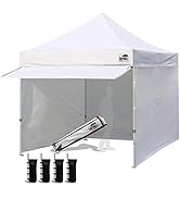 Eurmax USA 10 x 10 Pop up Canopy Commercial Pop Up Canopy Tent Outdoor Party Canopies with 4 Remo...