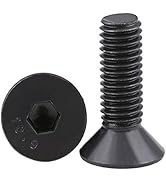 M5-0.8 x 16mm Flat Head Socket Cap Screws Countersunk Bolts, Alloy Steel Grade 10.9, DIN 7991, Al...
