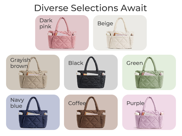puffy tote bag