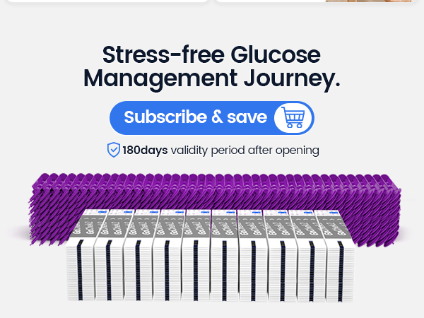 blood glucose test strips and lancet with subscribe and save