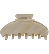 Premium Durable Acetate Hair Claws - Large 4 Inch No-Slip Claws for Thick Hair | 1 Piece (Creme)