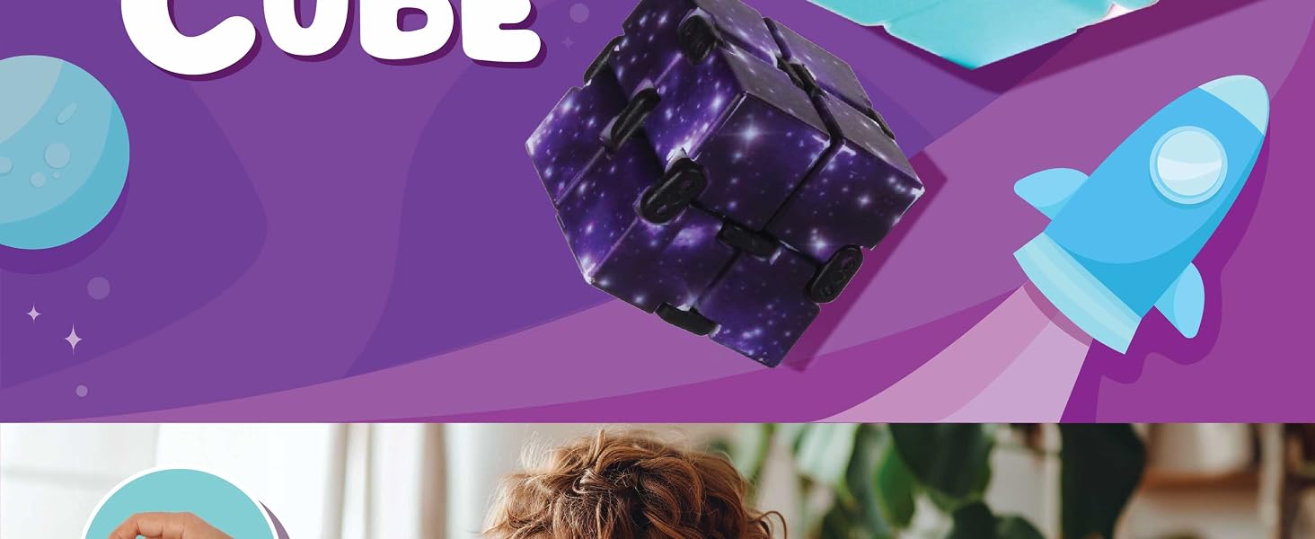 BunMo 2 Pack Infinity Fidget Cube