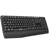 seenda Bluetooth Wireless Keyboard, Wireless Ergonomic Keyboard with Wrist Rest, Multi-Device Blu...