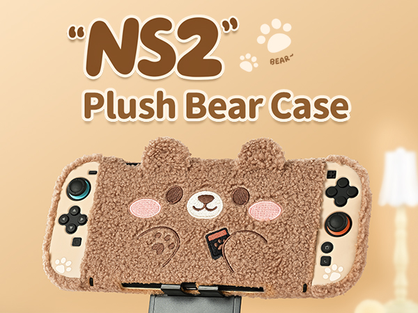 Switch 2 plush bear case