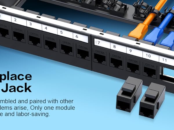 12port keystone patch panel