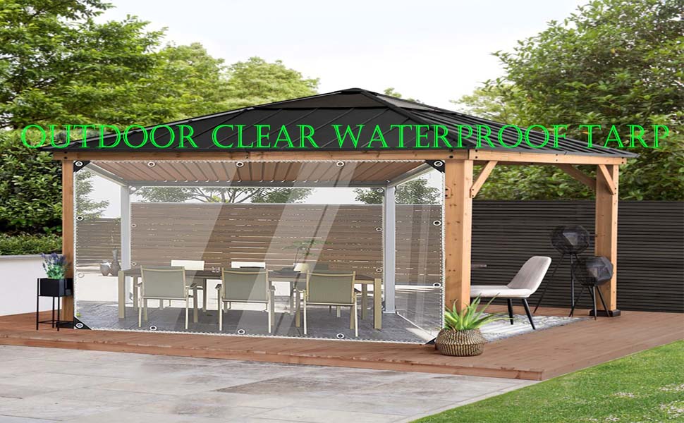 Transparent waterproof tarpaulin