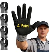 Trendara Unisex gardening gloves with a breathable latex coating, suitable for gardening, carryin...