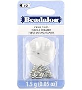 Beadalon Crimp Tubes, Size #2, Silver Plated, 1.5 g, Approx. 46 pc