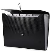 Cesil Black 7-Pocket Expanding File Folder, 33x24x3.5cm, A4, Letter, Polypropylene, Paper, 1x