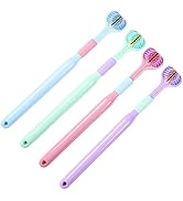GOUDOGEDC 4 Pcs Random Color Three-Sided Toothbrush Soft Hair Toothbrush, Effective Wrap-Around D...