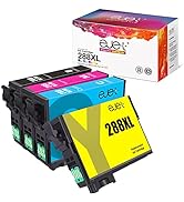ejet T288 288XL Ink High Capacity Black & Color Cartridge Remanufactured Replacement for Epson 28...