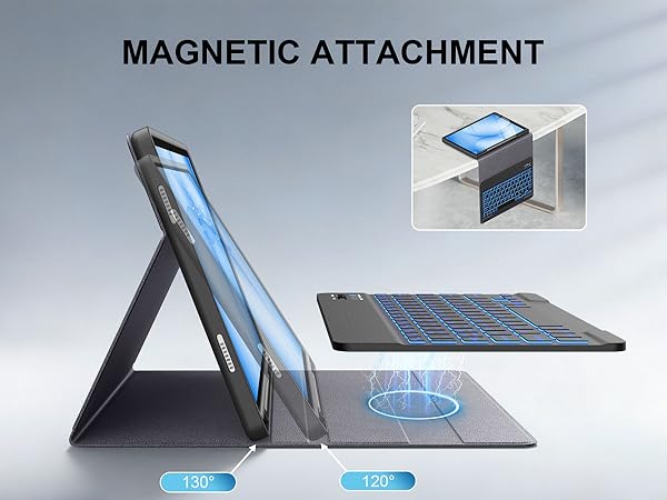 Galaxy Tab A11+ / A11 Plus 11 Inch case with keyboard magnetic design more viewing angels