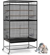 ASOCEA Large Bird Cage Seed Cather,Bird Cage Cover Adjustable Soft Airy Skirt Guard Birdcage Nylo...