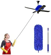 SetSail Extra-Long Dusters with Extension Pole 100-inch for Cleaning Bendable Microfiber Head Was...