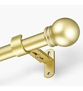 AMZSEVEN Curtain Rods for Windows 16 to 48 Inches, Curtain Rod Max Adjustable Length of 60 IN, 1"...