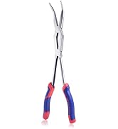 GOLD DEER 13Inch Double-Joint Bent Long Nose Pliers Long Reach 45-Degree Bent Long Nose Pliers Se...