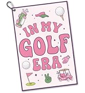 InIsaJace Funny Golf Towel Accessories - Pink in My Golf Era Microfibre Towel for Bags with Clip,...