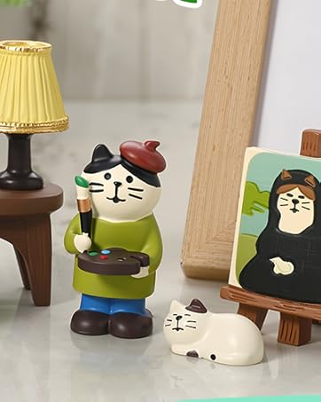 Cute Miniature Cat Frog Figurines
