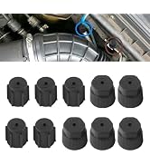 WZP 10PCS Car AC Service Valve Cap Kit, 13mm Low Pressure & 16mm High Pressure Car Air Conditioni...