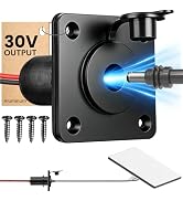 Obeaming Aluminum Wall Pass Through Socket for Starlink Mini - IP67 Waterproof 12V Adapter with D...