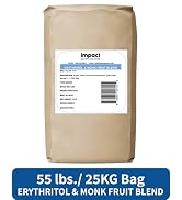 Impact White Monk Fruit & Erythritol Sweetener Blend - Gluten Free, Zero Calories, Net Carbs, Ket...