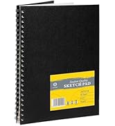 CONDA 9"x12" Double-Sided Hardbound Sketchbook, 60 Sheets, Heavyweight Hardcover Sketchbook, Spir...