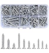 wugongshan 250G Self Tapping Screws Assortment Fasteners Set, M3/M4/M5 Sheet Metal Screws Fastene...