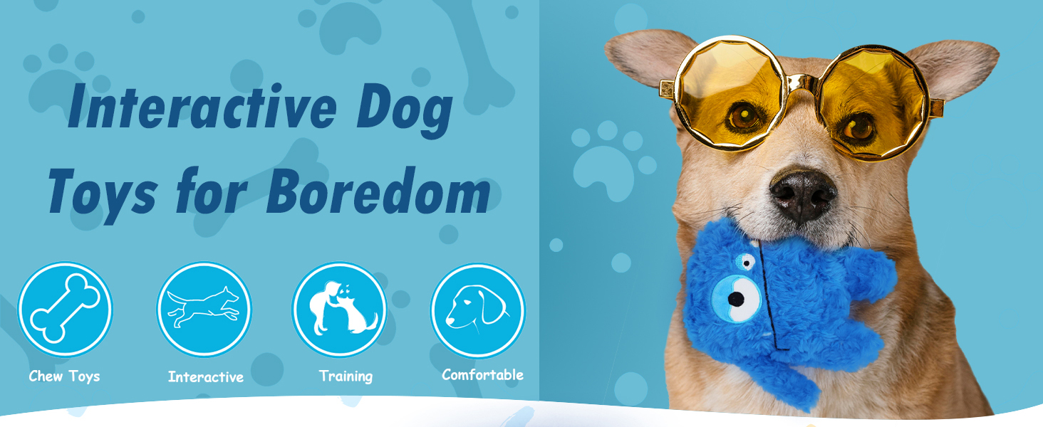 Blue Monster Dog Toys for puppies