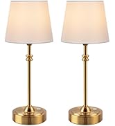 ONEWISH Cordless Table Lamps Set of 2 - Battery Powered Lamp, 4000mAh Rechargeable, Stepless Dimm...