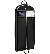 MISSLO 43" Gusseted Travel Garment Bag with Accessories Zipper Pocket Breathable Suit Garment Cov...