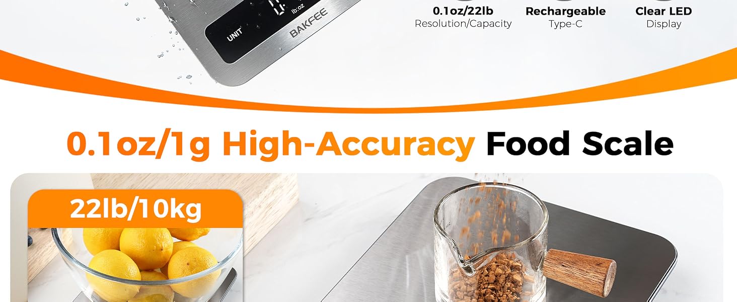 BakFee waterproof scale