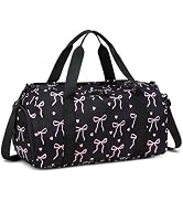 LOIDOU Kids Duffle Bag for Girls, Lightweight Kids Overnight & Weekender Travel Bag with Shoe Com...