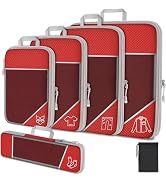 6 Set Space Saver Bags,Compression Packing Cubes for Travel Essentials,Compressible Expandable Pa...