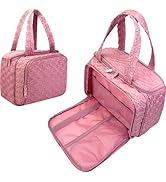 GVCELS Makeup Bag for Women with Hanging Portable Cosmetic Case Essentials Travel Organizer for F...