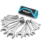 DURATECH Stubby Combination Wrench Set, Metric, 12-Piece, 8-19mm | CR-V Steel, Mirror Polished, C...