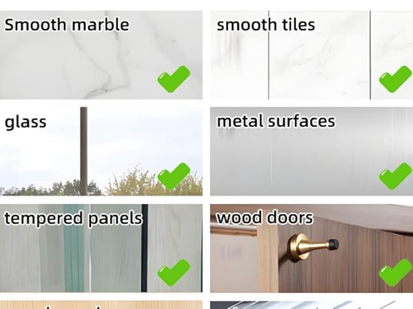Self-adhesive backing allows quick peel-and-stick mounting to most clean, flat surfaces in seconds