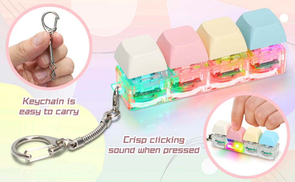 fidget keyboard keychain