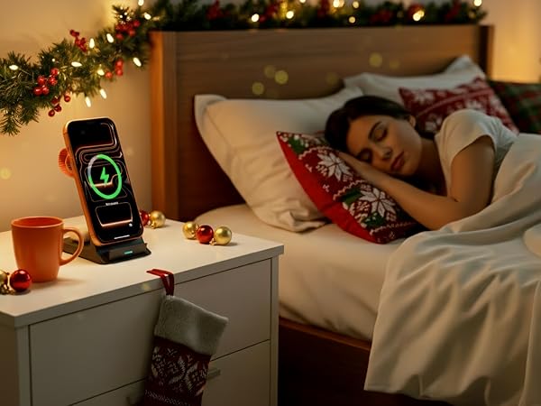bedside charging station nightstand 3 in 1